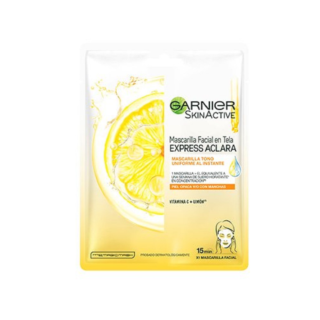 MASCARILLA EN TELA EXPRESS ACLARA VIT C-<span>GARNIER</span>