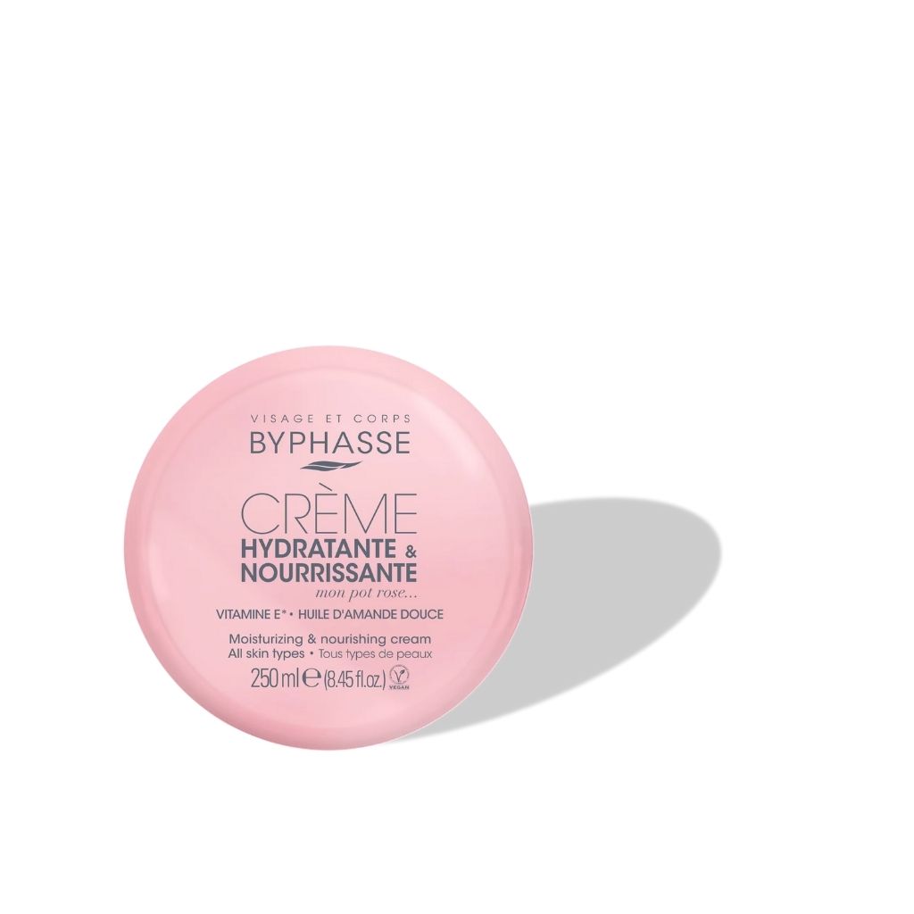 CREMA HIDRATANTE Y NUTRITIVA CARA Y CUERPO TODO TIPO DE PIEL 250ML- BYPHASSE
