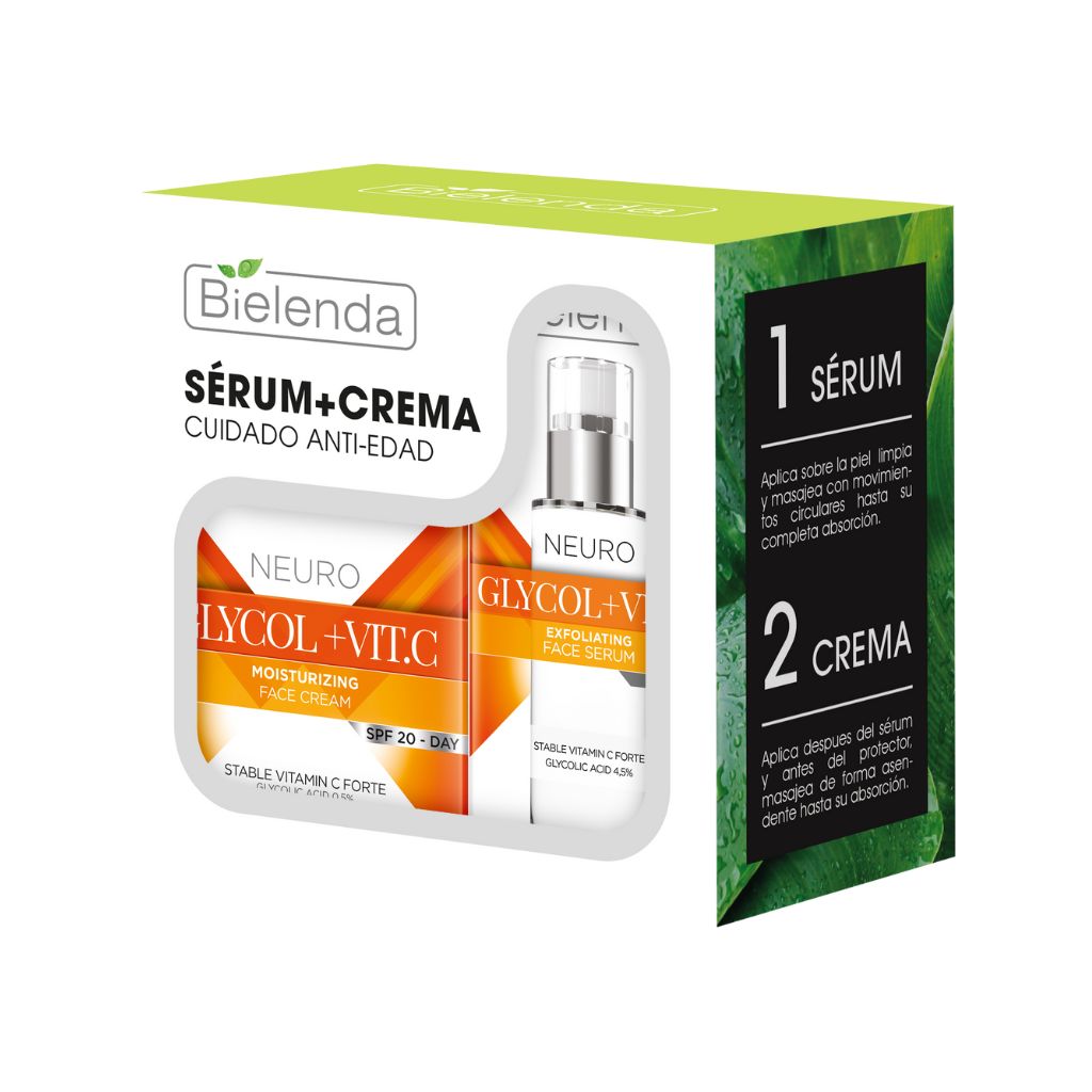 PACK NEURO GLYCOL + VIT C CREMA + SERUM – BIELENDA