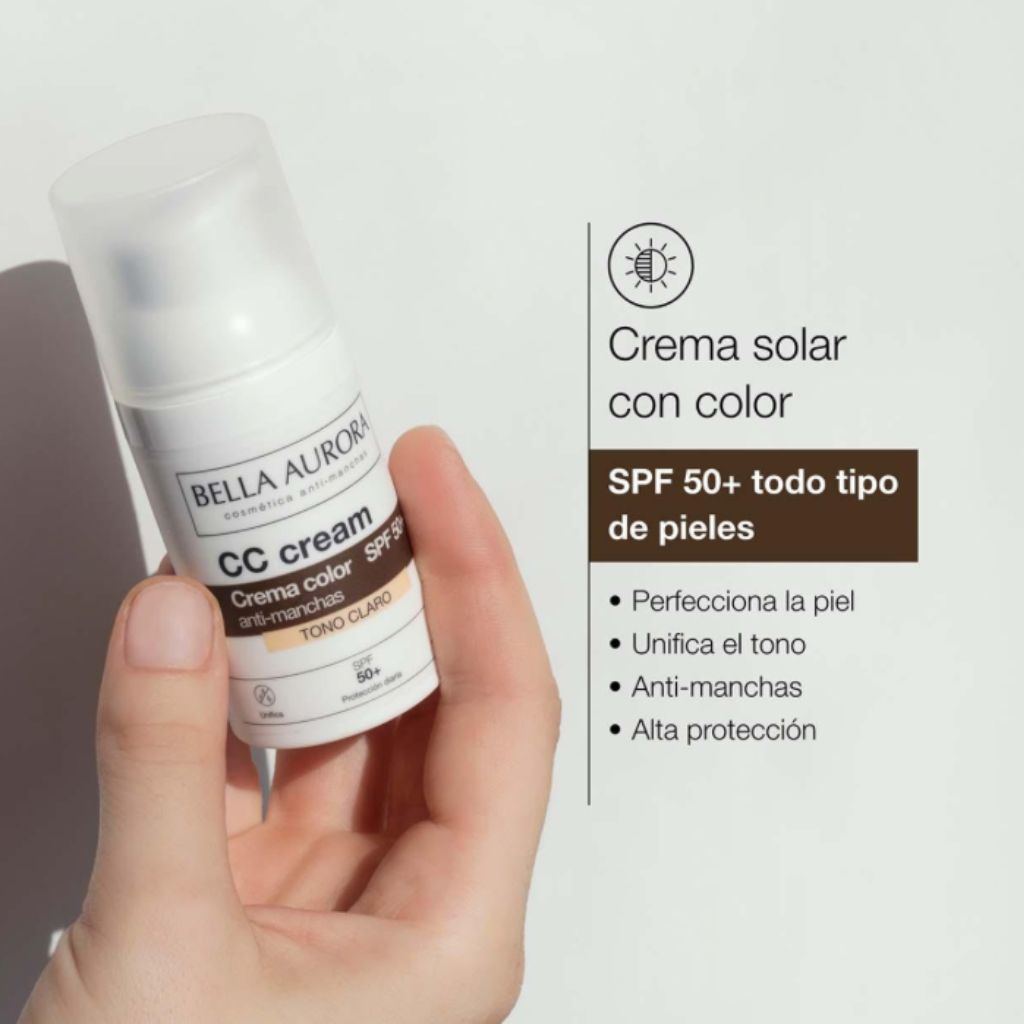 PACK CREMA COLOR CLARO SPF50+ NECESER RAYAS MARRON – BELLA AURORA